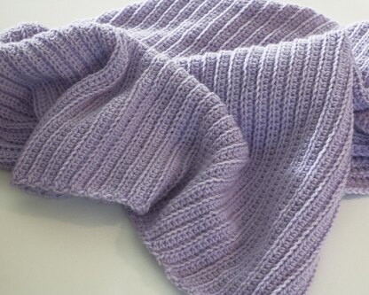 Ribbed Baby Blanket and Hat