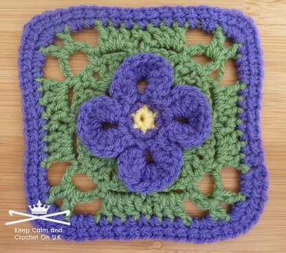 Shy Violet Afghan Square