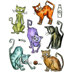 Sizzix Framelits Dies By Tim Holtz - Crazy Cats