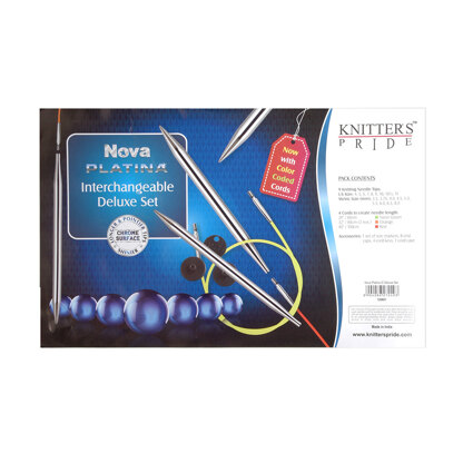 Knitter's Pride Nova Platina Normal Interchangeable Needle Tips (Deluxe Set - 9 pairs)