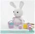 Baby Easter Pink Bunny With A Basket And A Little Egg Pattern Amigurumi Crochet Soft Toy Set