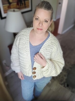 Cropped Crochet Cardigan