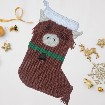 Highland Cow Christmas Stocking