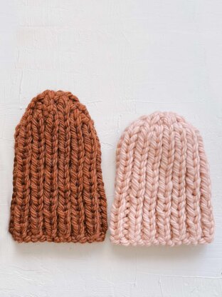 Knit Flat Chunky Hat