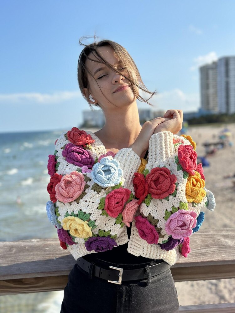 Rose Garden Jacket Crochet pattern by Tania Skalozub LoveCrafts