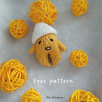 Gudetama knitting pattern.lazy egg