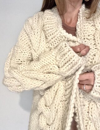 Bulky Cable Sweater Coat