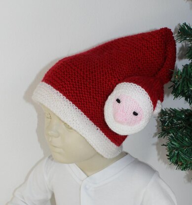 Toddler Santa Head Christmas Hat