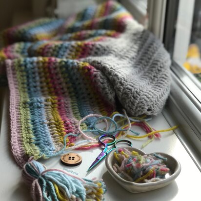 Faded Rainbow Shawl