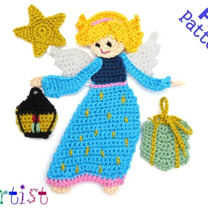 Angel crochet applique pattern