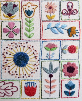 Stitchdoodles Flowery Folk, Hand Embroidery Pattern