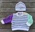 Justice - 4ply baby sweater and beanie