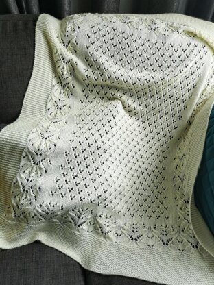 Lace and Diamond Heirloom Blanket