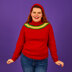 Bobble Yoke Jumper - Free Sweater Knitting Pattern For Women in Paintbox Yarns 100% Wool Worsted by Paintbox Yarns