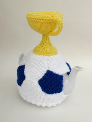 Football and World Cup Trophy Tea Cosy