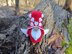 Gnome red Valentine with wings