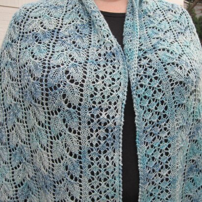 Red Bud Leaf Lace Shawl