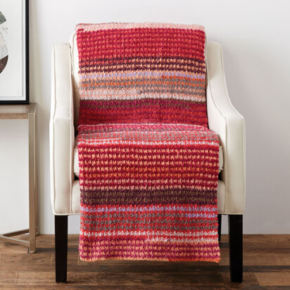 Striping Houndstooth Crochet Blanket in Bernat Blanket Breezy - Downloadable PDF