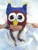 182 L series CRAZY OWL HAT, newborn to adult