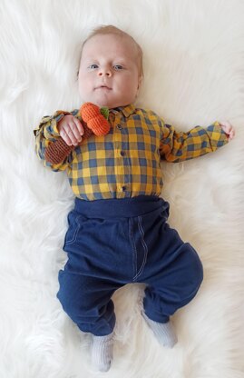 Crochet pumpkin baby rattle pattern