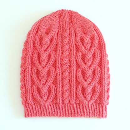 Twisted Love Heart Cable Hat