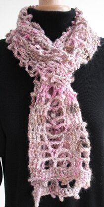 Diamond ladder crochet scarf