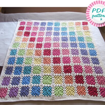 Granny rainbow baby blanket