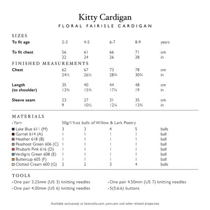 Willow & Lark Kitty Cardigan (Free)