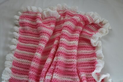 Strawberry Set. Baby Hat Blanket with Ruffle.