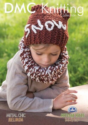 Boy's Hat And Scarf With Crochet Letters in DMC Cottage Style Kendra - 15169L/2