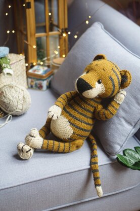 Knitting Pattern - Large Tiger toy