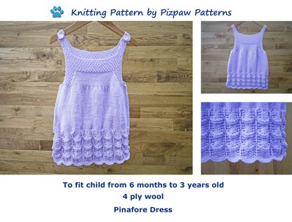 P136 Wavy Edged Pinafore Dress