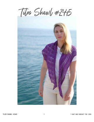 Tilos Shawl in Knit One Crochet Too Daisy - 2445 - Downloadable PDF