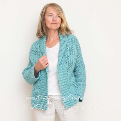 Aquatic Open Front Cardigan