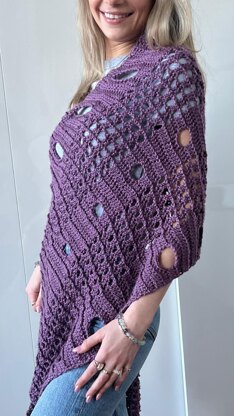 Easy Prayer Shawl Comfort Shawl Circles of Solace Wrap Shawl