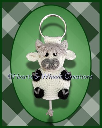 Mini Highland Cow Keychain