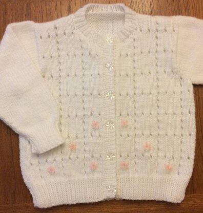 Windowpane Flowers Cardigan