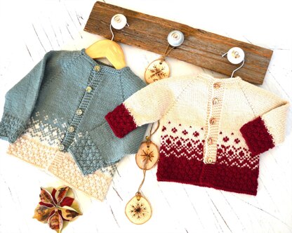 OGE Knitwear Designs P124 Textured Top Down Nordic Cardigan PDF