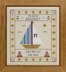 Historical Sampler Company Sail Boat Birth Sampler - Downloadable PDF