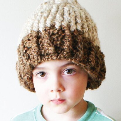 Chunky Acorn Hat in Toddler, Child and Adult Sizes (hat014)