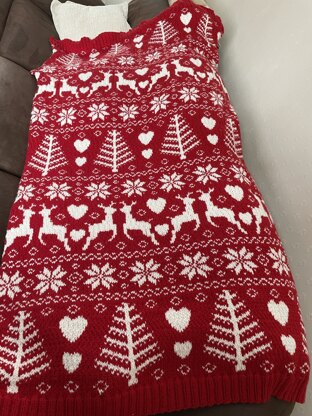 Traditional fairisle Christmas blanket