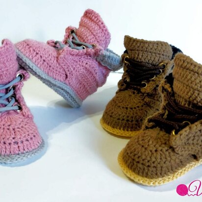 Baby Booties Timberland Style