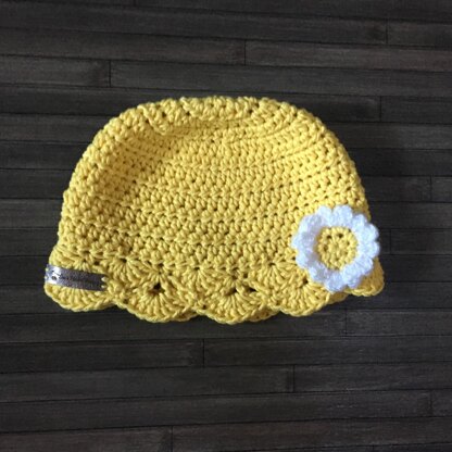 Daisy Baby Cardigan Hat and Booties Set