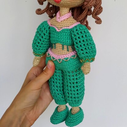ASTRID crochet doll pattern with extra clothes, Amigurumi basic doll pattern, PDF amigurumi crochet (English, Deutsch, Français)