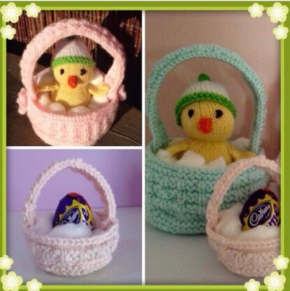 Easter Baskets and Baby Chick Knitting Pattern