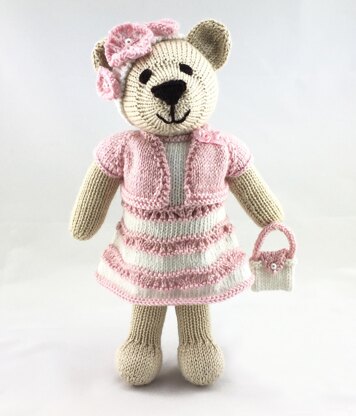 Tessie teddy bear knitting pattern 19057