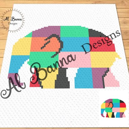 Elephant Patchwork C2C Graphgan