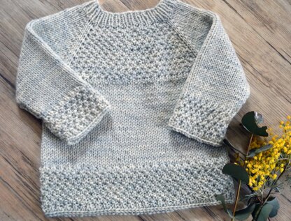 Silver Gum top down sweater - P137