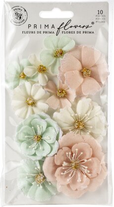 Prima Marketing Mulberry Paper Flowers - Grapefruit Tart/Apricot Honey