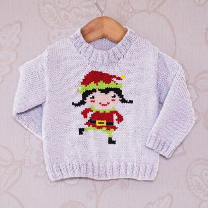 Intarsia - Girl Elf Chart - Childrens Sweater